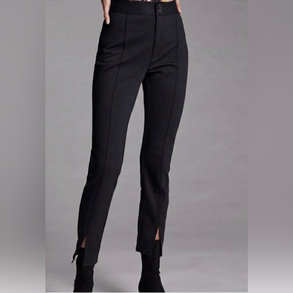 Anthropologie Maeve Black Slit Front Ponte Pant 6